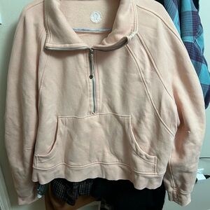 lululemon athletica Light Pink Half-Zip Sweatshirt